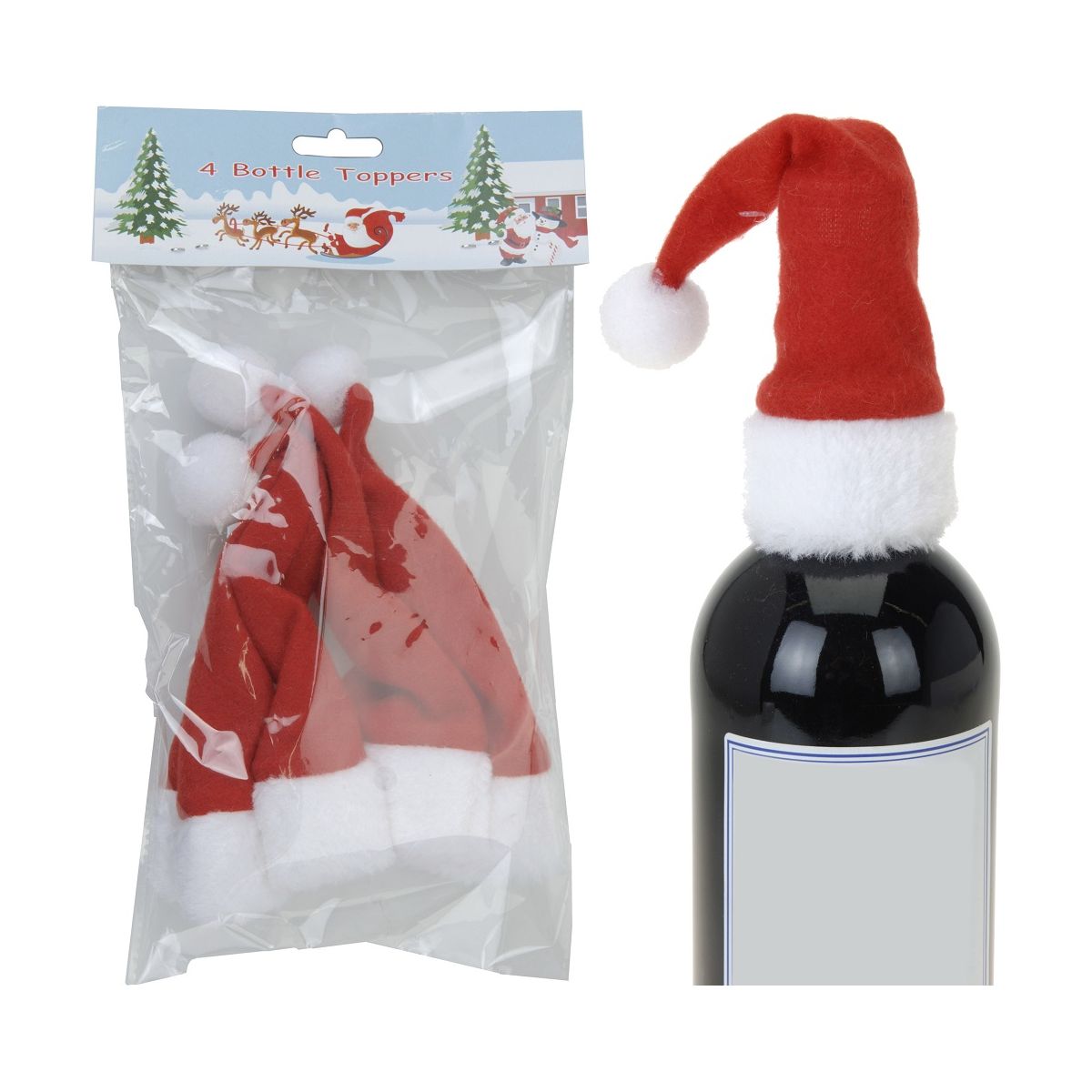 Набор колпаков 4 шт для винной бутылки 20x7см
Набор колпаков 4 шт для винной бутылки 20x7см