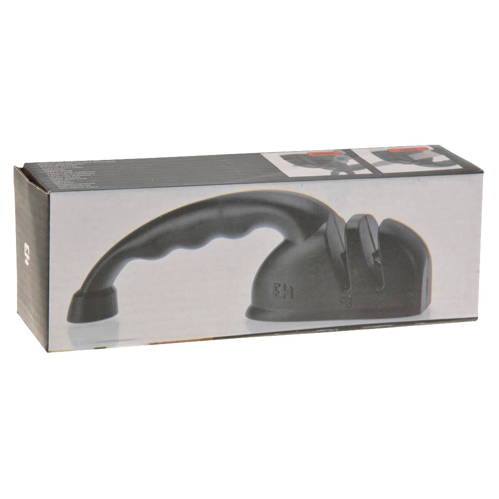 Точилка д/ножей 19*7*4,5 Точилка д/ножей 19*7*4,5Точилка для ножей от Excellent Houseware поможет вам профессионально заточить ножи и ножницы. Точилка имеет две камеры: одна для заточки ножей, вторая - для ножниц.<br>