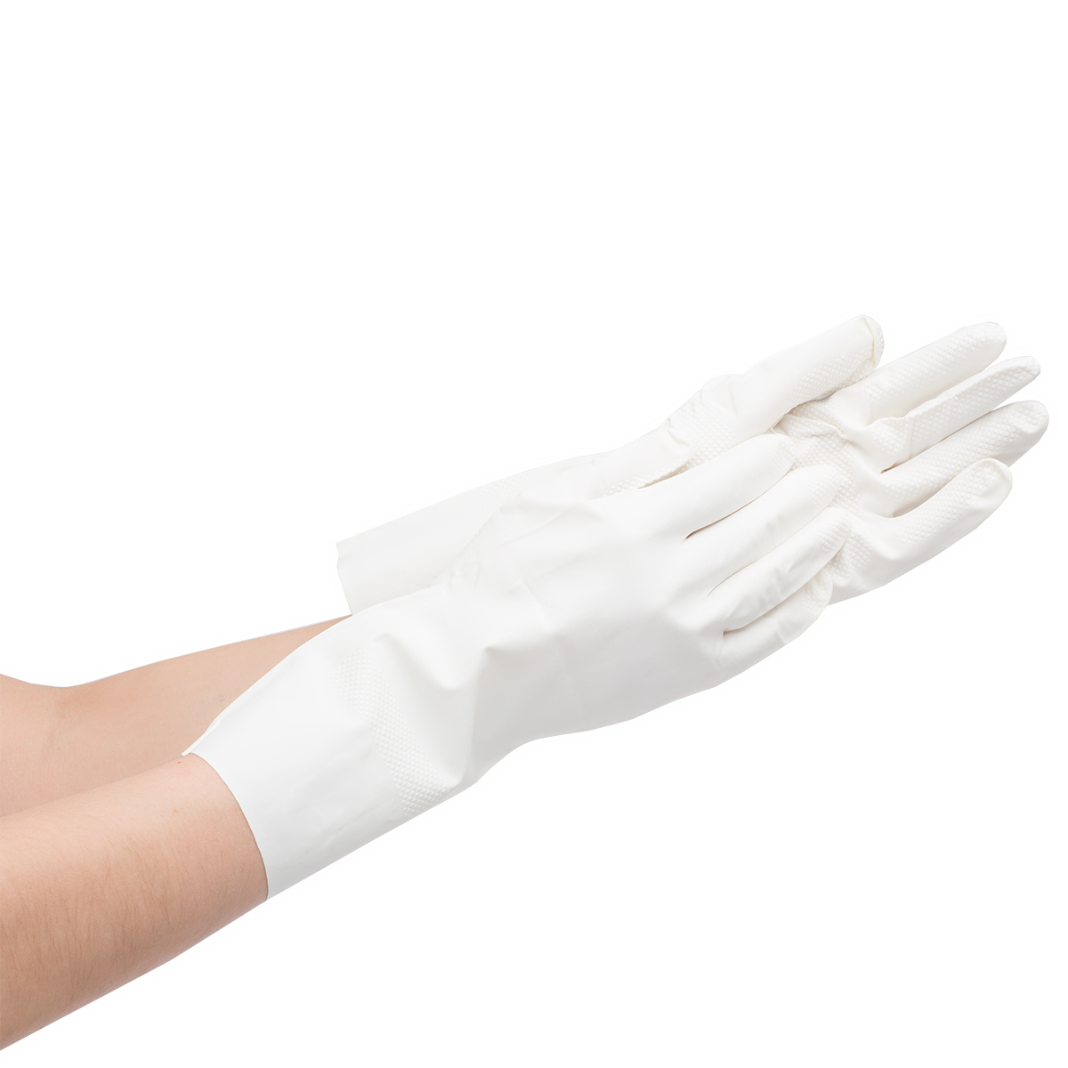 Перчатки хозяйственные белые S улучшенные тонкий нитрил