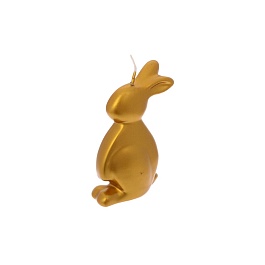 Свеча 9 см Adpal Пасхальный заяц золотой