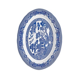 Тарелка овальная 35,5 см Grace by Tudor England Blue Willow