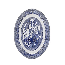 Тарелка овальная 25,4 см Grace by Tudor England Blue Willow