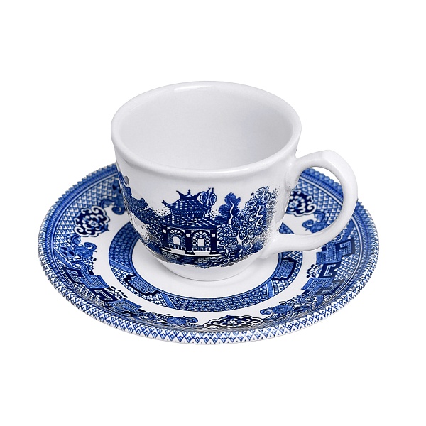 Чашка для эспрессо 90 мл Grace by Tudor England с блюдцем Blue Willow