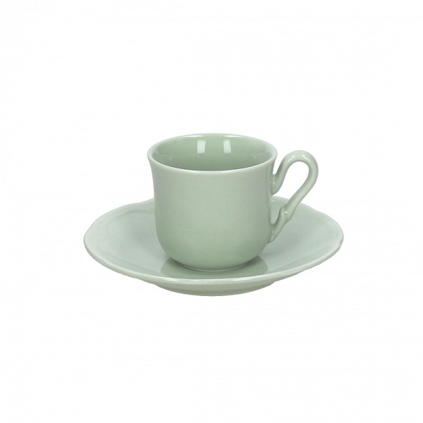 Чашка с блюдцем кофейная 100 мл Tognana "Favola Verde Salvia"