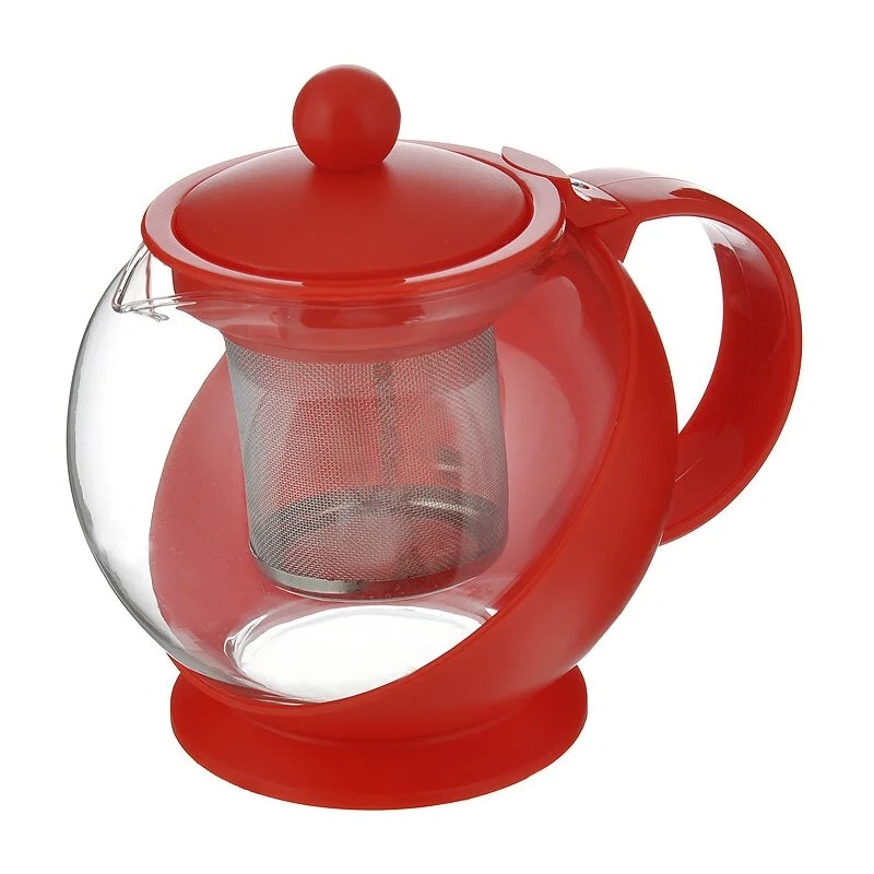 Чайник заварочный с фильтром 750 мл Hans & Gretchen чайник стеклянный заварочный с бамбуковой крышкой и металлическим фильтром октогон 1 5 л