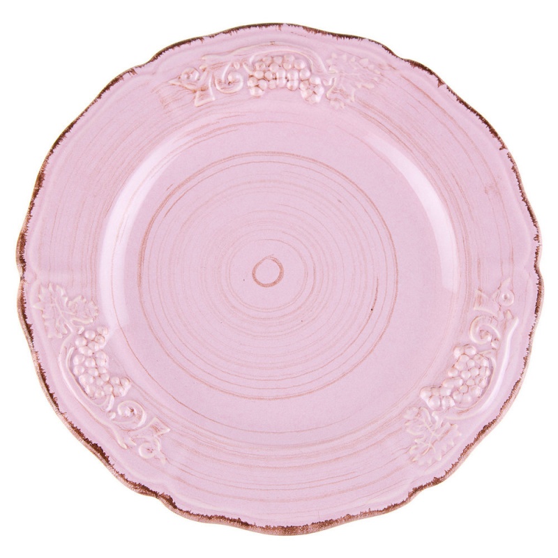 Тарелка "Барокко" Royal Stoneware 22 см розово-коричневая Royal Stoneware CKH-485002128024 - фото 1