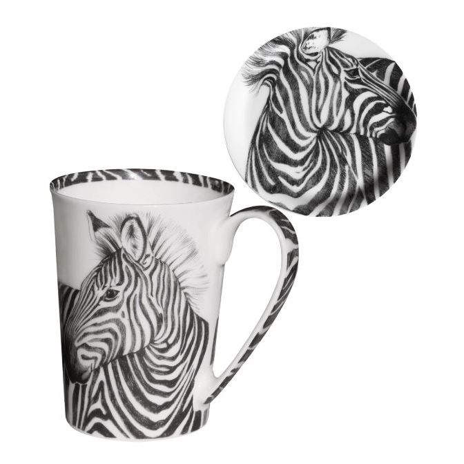Кружка с крышкой 450 мл Taitu Wild Spirit Zebra
