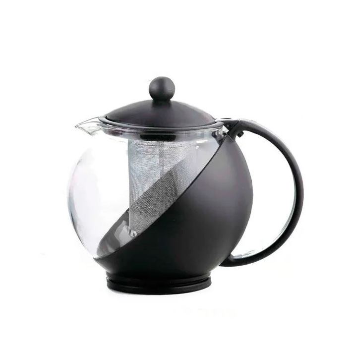 Чайник заварочный 1,25 л Hans & Gretchen чёрный чайник стеклянный заварочный бетти 800 мл с металлическим ситом чёрный