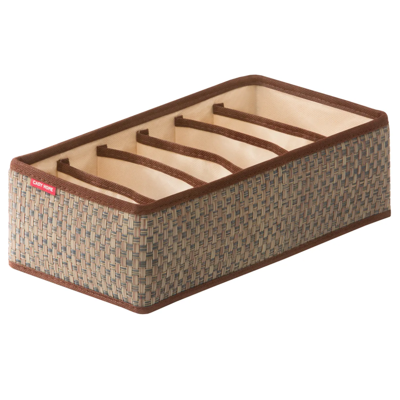 Органайзер для нижнего белья и маек 6 ячеек 35 х 16 см Casy Home бежевый