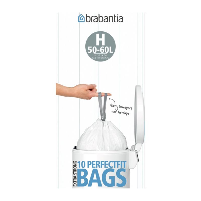 Пакеты для мусора 50-60 л Brabantia PerfectFit H 10 шт пакеты для мусора 20 25 л brabantia perfectfit j 20 шт