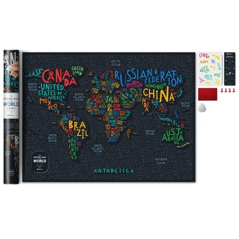 

Карта Travel Map Letters World