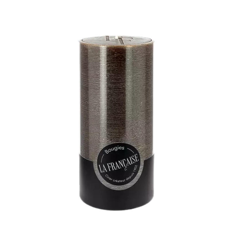Свеча цилиндр с перламутровым эффектом Bougies la Francaise коричневая Bougies la Francaise DMH-7573