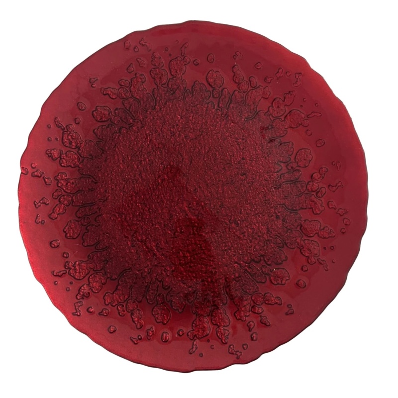 Тарелка подстановочная 28 см Akcam Всплеск красный