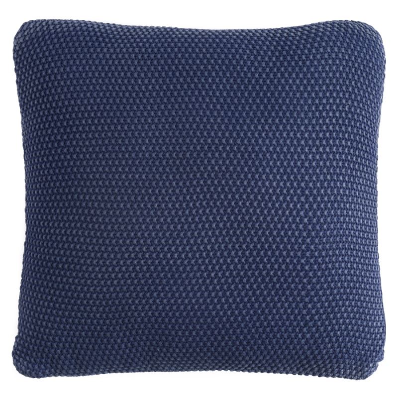 Подушка декоративная из стираного хлопка темно-синего цвета из коллекции essential, 45х45 см Tkano CKH-TK22-CU0008