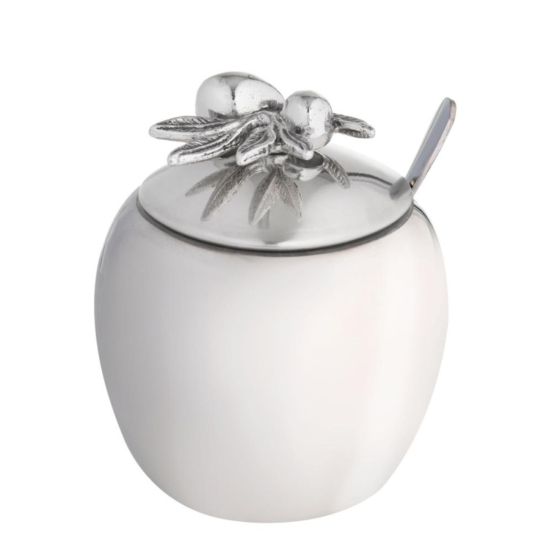 Вазочка для джема с ложкой 350 мл Maisinger Olives вазочка для сухо ов с геометрическим рисунком белая керамика 11х5 12 08055 202306 111