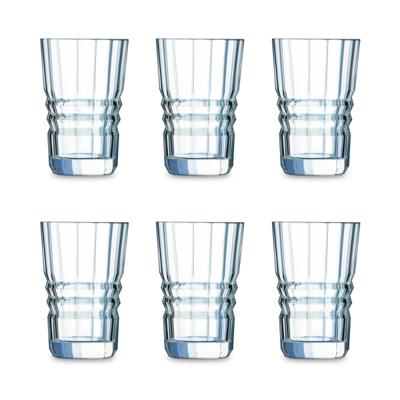 Набор высоких стаканов 6 шт., 360 мл Cristal d’Arques Architecte Cristal D'Arques CKH-Q4357 - фото 1