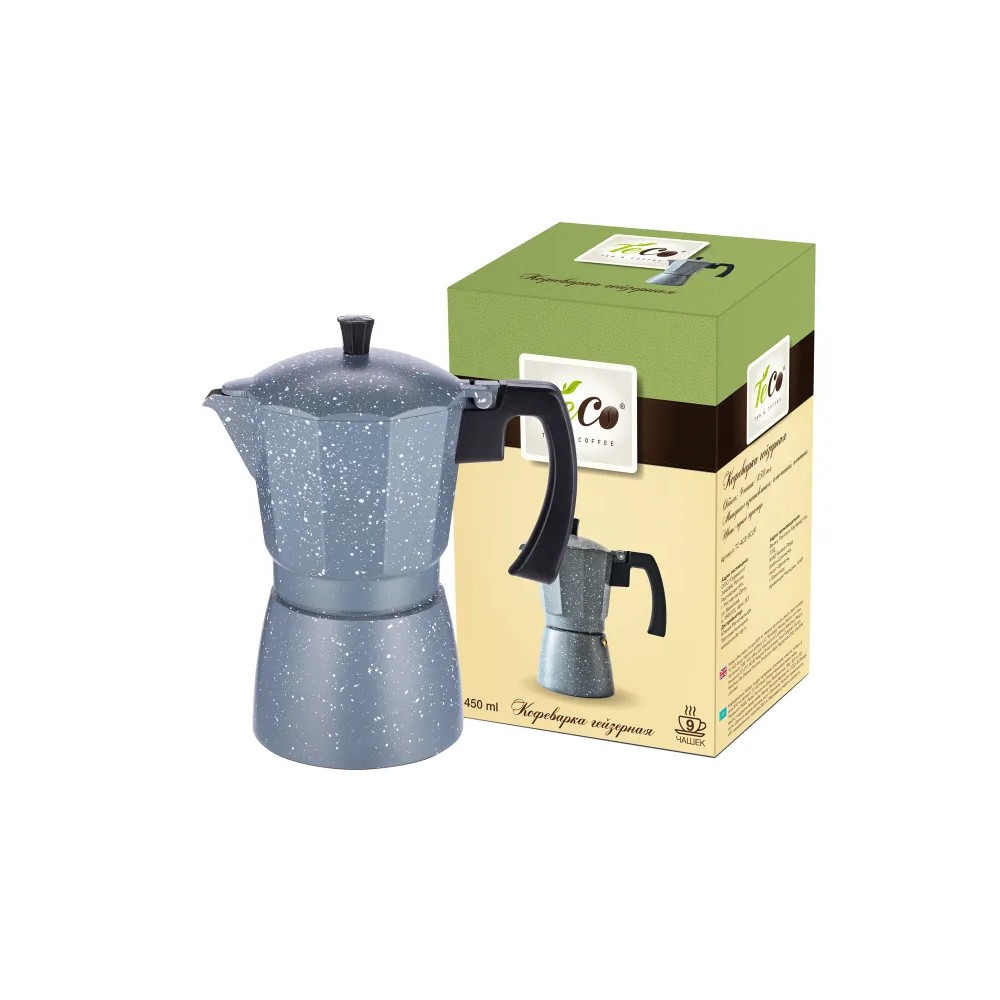 Кофеварка гейзерная алюминиевая 450 мл Teco
