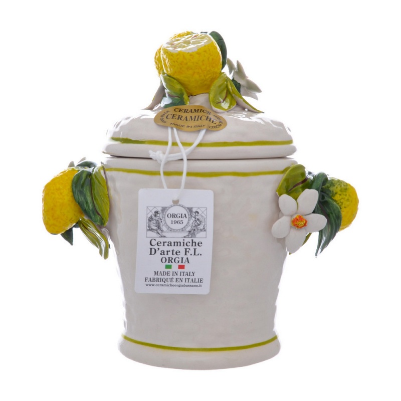 

Банка для сыпучих продуктов с крышкой 17 см Orgia Лимоны