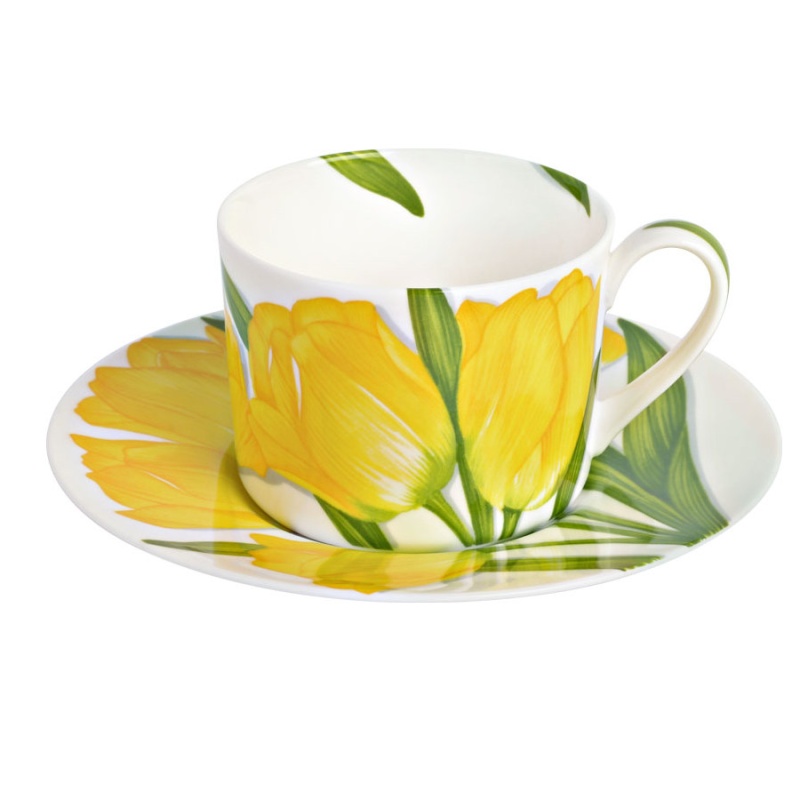Чайная пара 230 мл Taitu Freedom Flower жёлтый чашка с блюдцем чайная 200 мл tognana favola beige