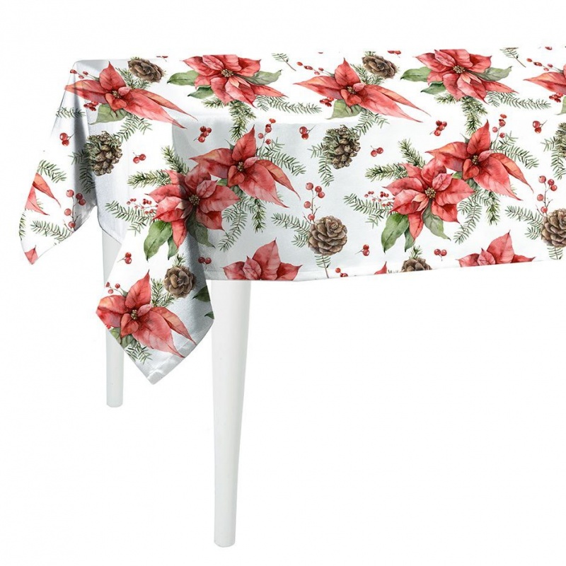 

Скатерть 140 x 300 см Mike & Co New York XMAS Poinsettia мультиколор