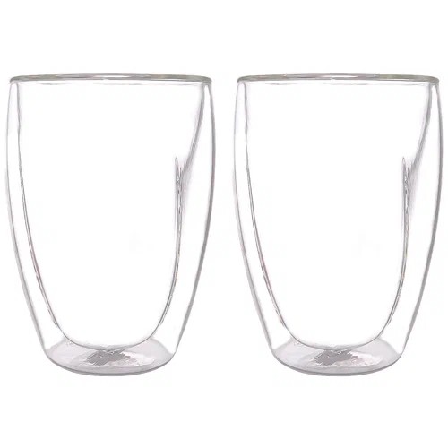 Набор стаканов с двойным стеклом 280 мл Repast Double Wall 2 предмета обруч с двойным массажным роликом onlitop d 98 см толщина 2 5 см 1 кг