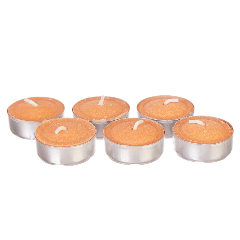 Набор свечей чайных 17 x 4 см Adpal Манго 6 шт набор свечей чайных ароматических 6 шт апельсин новый год