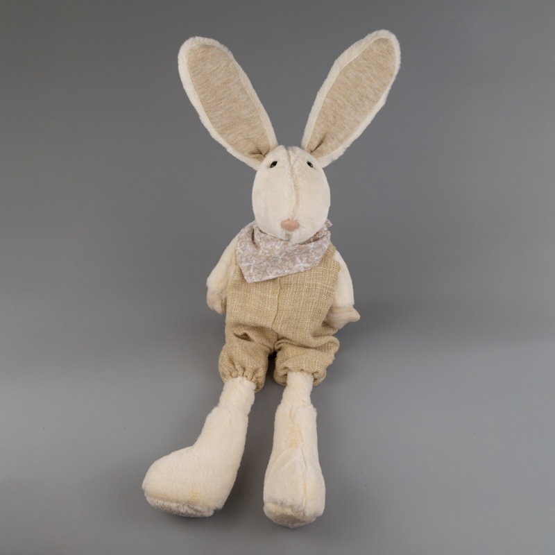 Сувенир 46 см Азалия Кролик-мальчик бежевый сувенир 46 см азалия кролик девочка бело бежевый