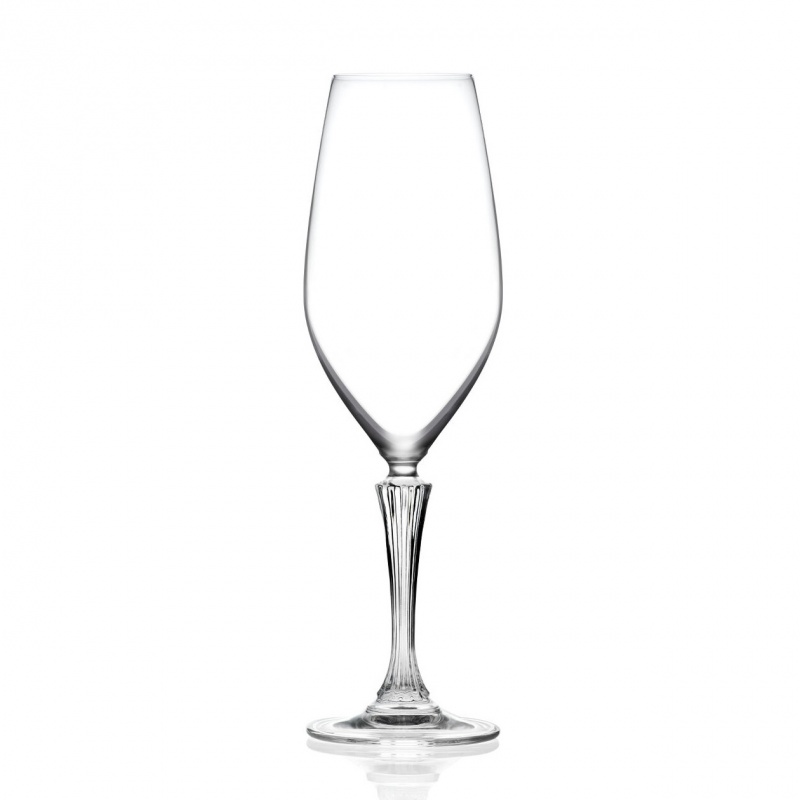Набор бокалов для шампанского 440 мл RCR Glamour 6 шт бокал стеклянный для шампанского magistro тира 140 мл 22 6×4 3 см