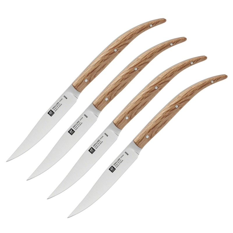 Набор стейковых ножей с рукояткой из дуба Zwilling 4 шт набор стейковых ножей zwilling в деревянной коробке 4 шт
