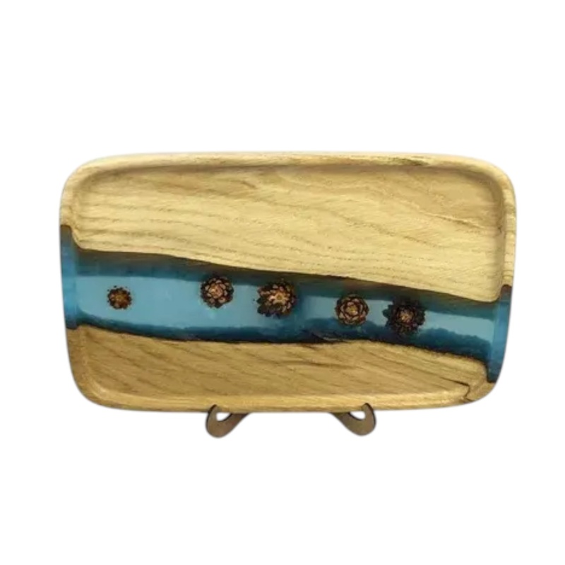 Поднос quotЛука quot 35 х 21 см бирюза с шишками 10190₽