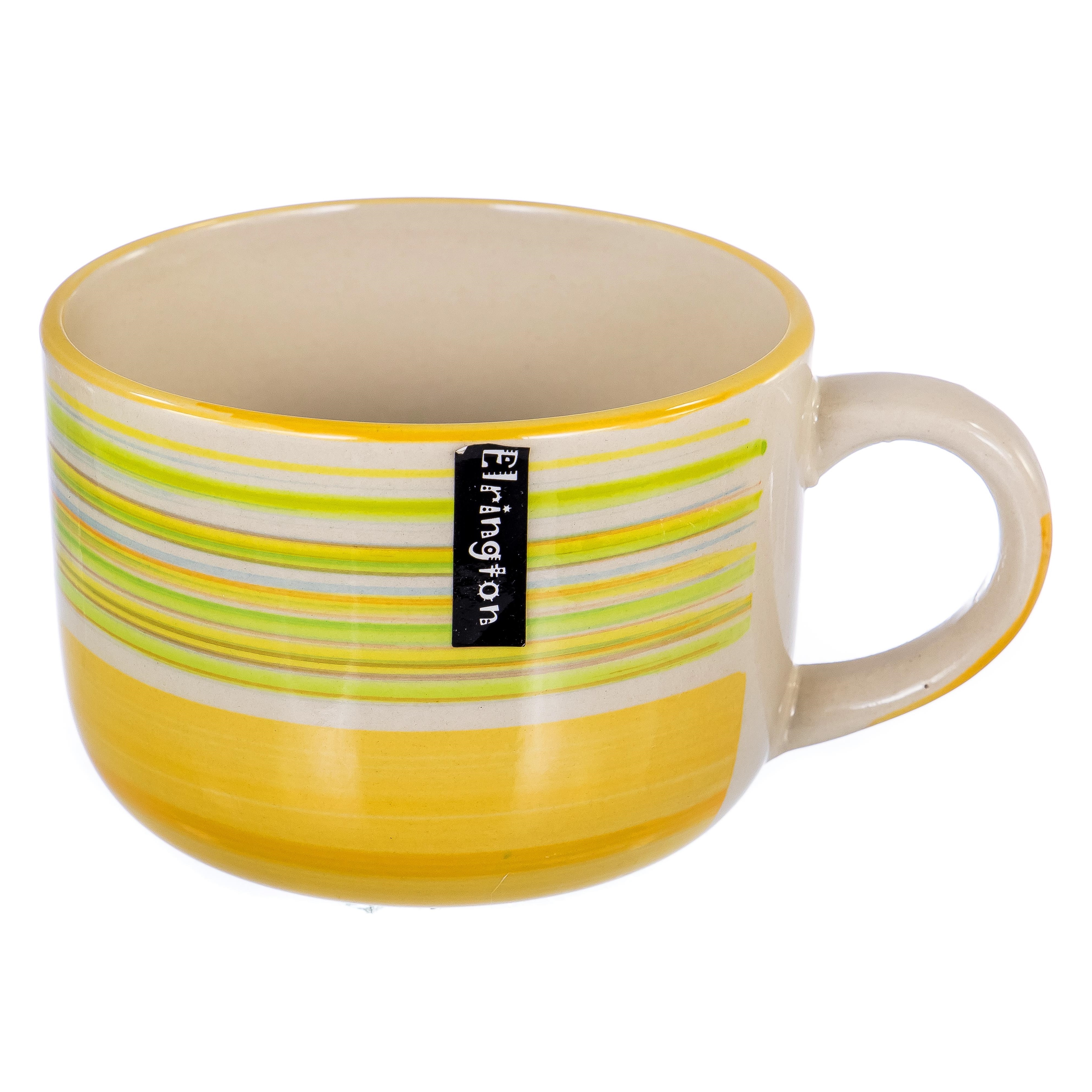 Чашка для завтрака Elrington Аэрограф Желтая радуга, 500 мл от CookHouse