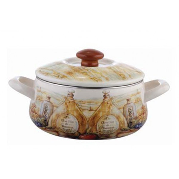 Кастрюля эмалированная 1,6л Тоскана