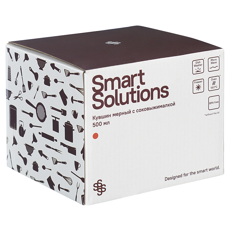 Кувшин мерный с соковыжималкой, 500 мл Smart Solutions DMH-SFE-SS-MJ-GLS-RD-500 - фото 5