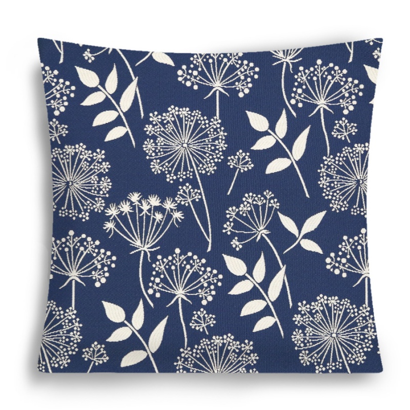 Подушка 45 x 45 см Le Gobelin Травинки синяя односторонняя 2090₽