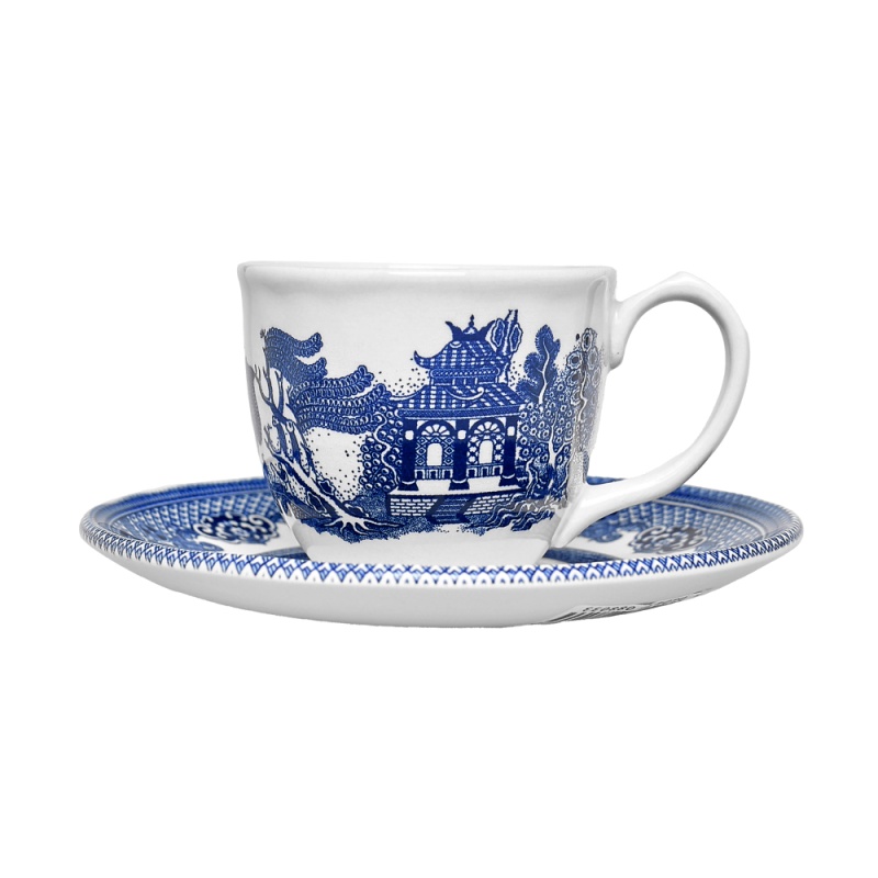 Чашка для эспрессо 90 мл Grace by Tudor England с блюдцем Blue Willow ваза 32 см aurum crystal plantica blue
