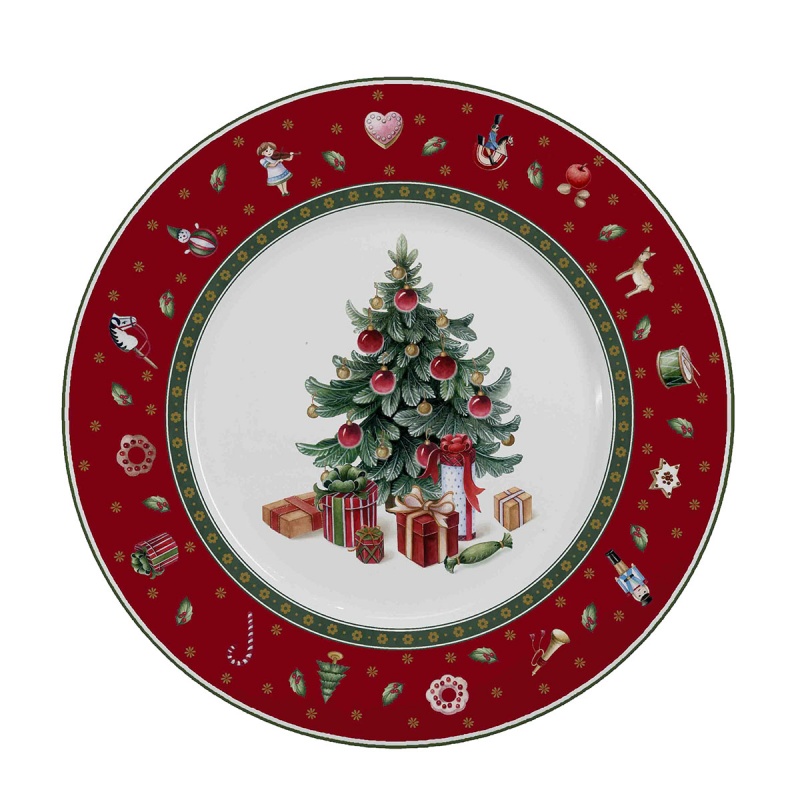 

Тарелка обеденная 26 см Repast Christmas world Bordo