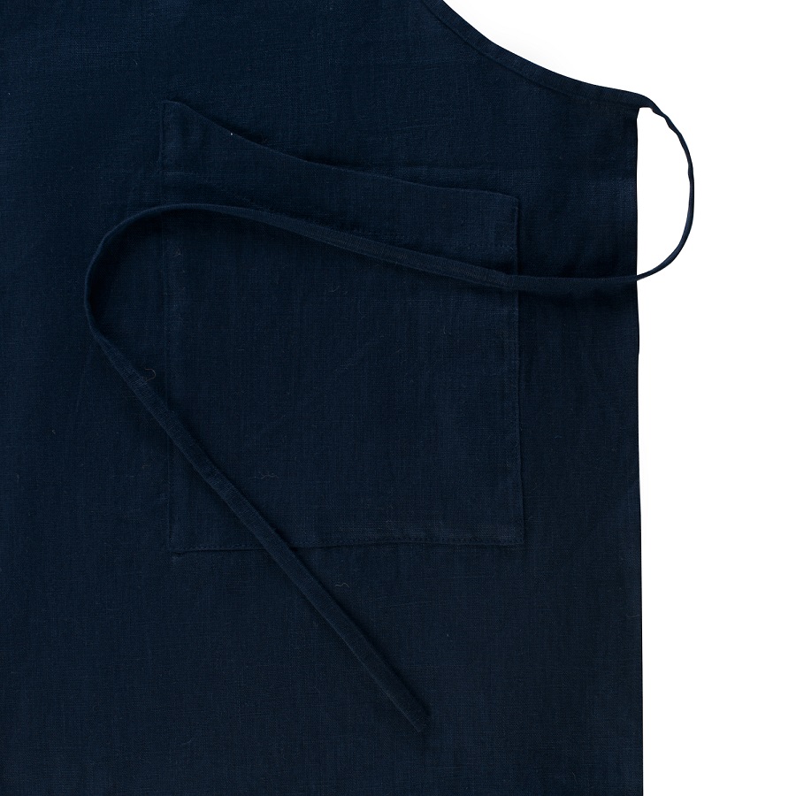 Фартук из умягченного льна 82 x 70 см Tkano Essential тёмно-синий от CookHouse