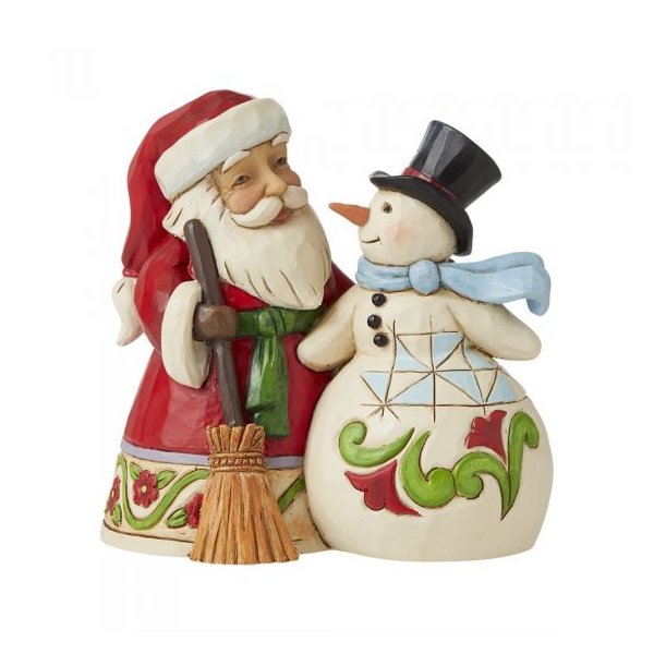 Статуэтка Jim Shore Дед Мороз и снеговик
