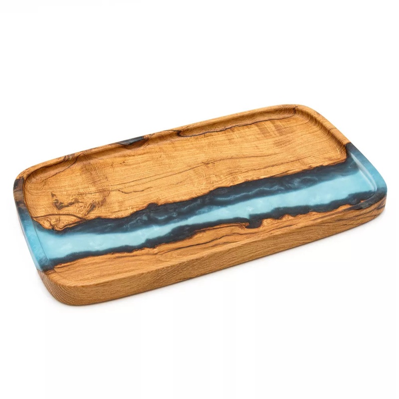 Поднос 40 см Мастерская Клименко Аура бирюза