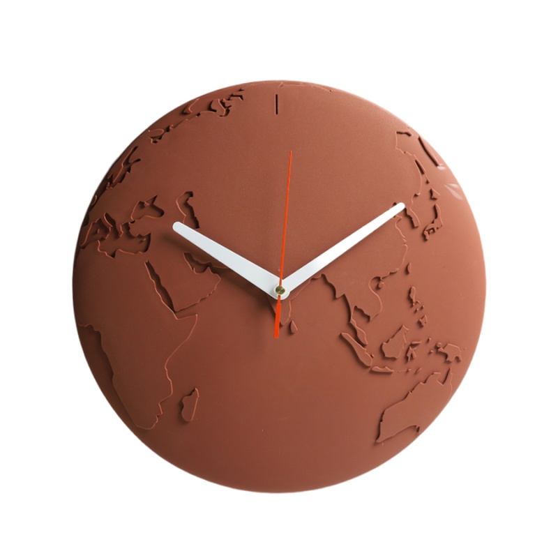Часы настенные Qualy World Wide Waste коричневый Qualy CKH-QL10400-BN - фото 1
