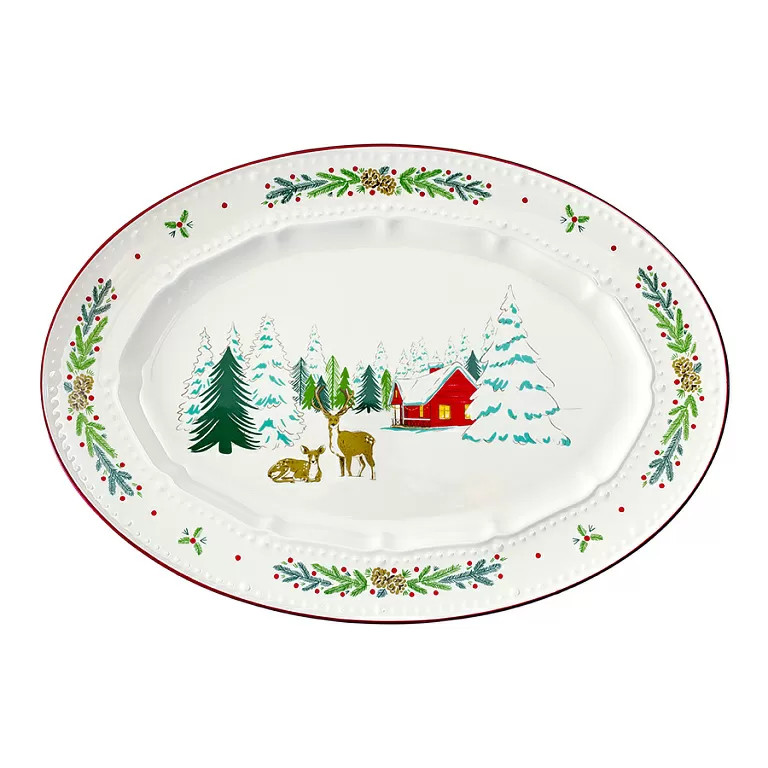 Блюдо 346 х 24 см Tkano Nordic winter белое 2690₽