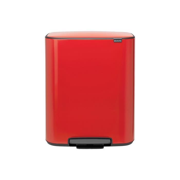 Мусорный бак с педалью 2 х 30 л Brabantia Pedal Bin Bo пламенно-красный