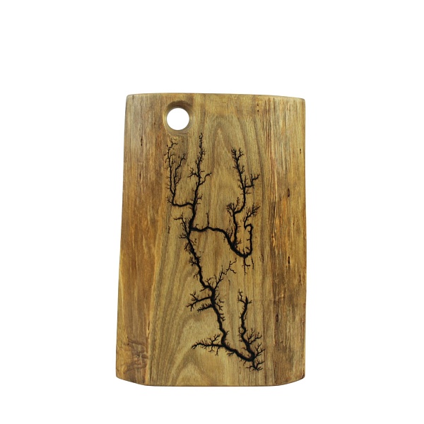 Доска "Натура" 33см с молниями Лихтенберга