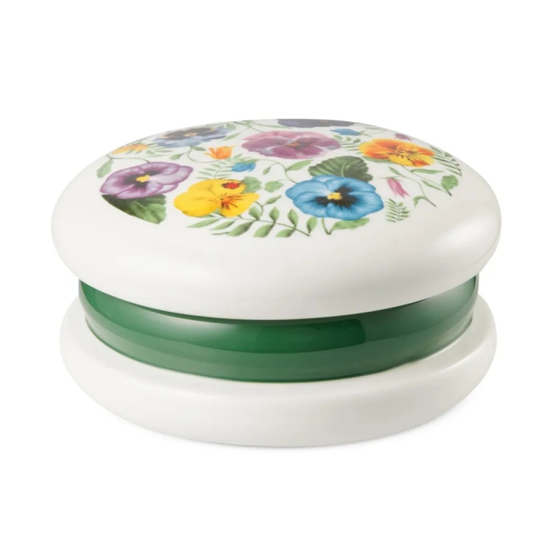 Шкатулка фарфоровая в форме макаронс My Ceramic Story Анютины глазки 2990₽