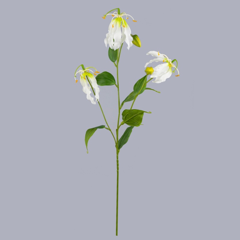 Глориоза декоративная 84 см Азалия белый ветка декоративная с глиттером 71 см азалия белый