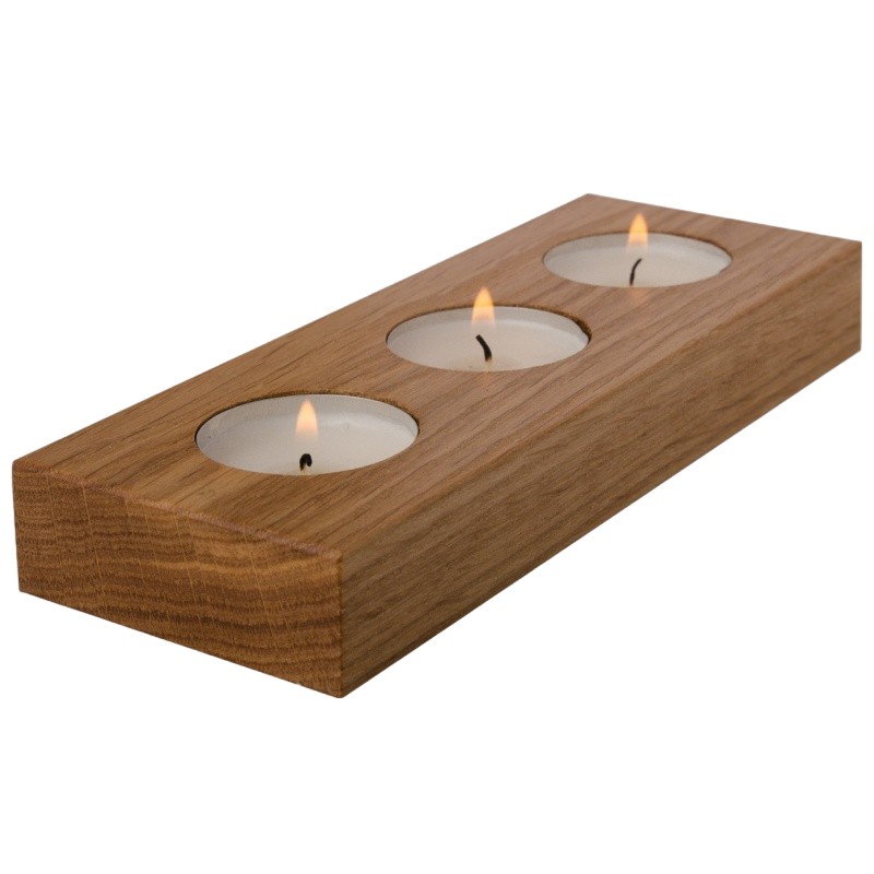 Подсвечник деревянный на 3 свечи Gift-and-Home дуб подсвечник латунь на 3 свечи 16 см перламутр
