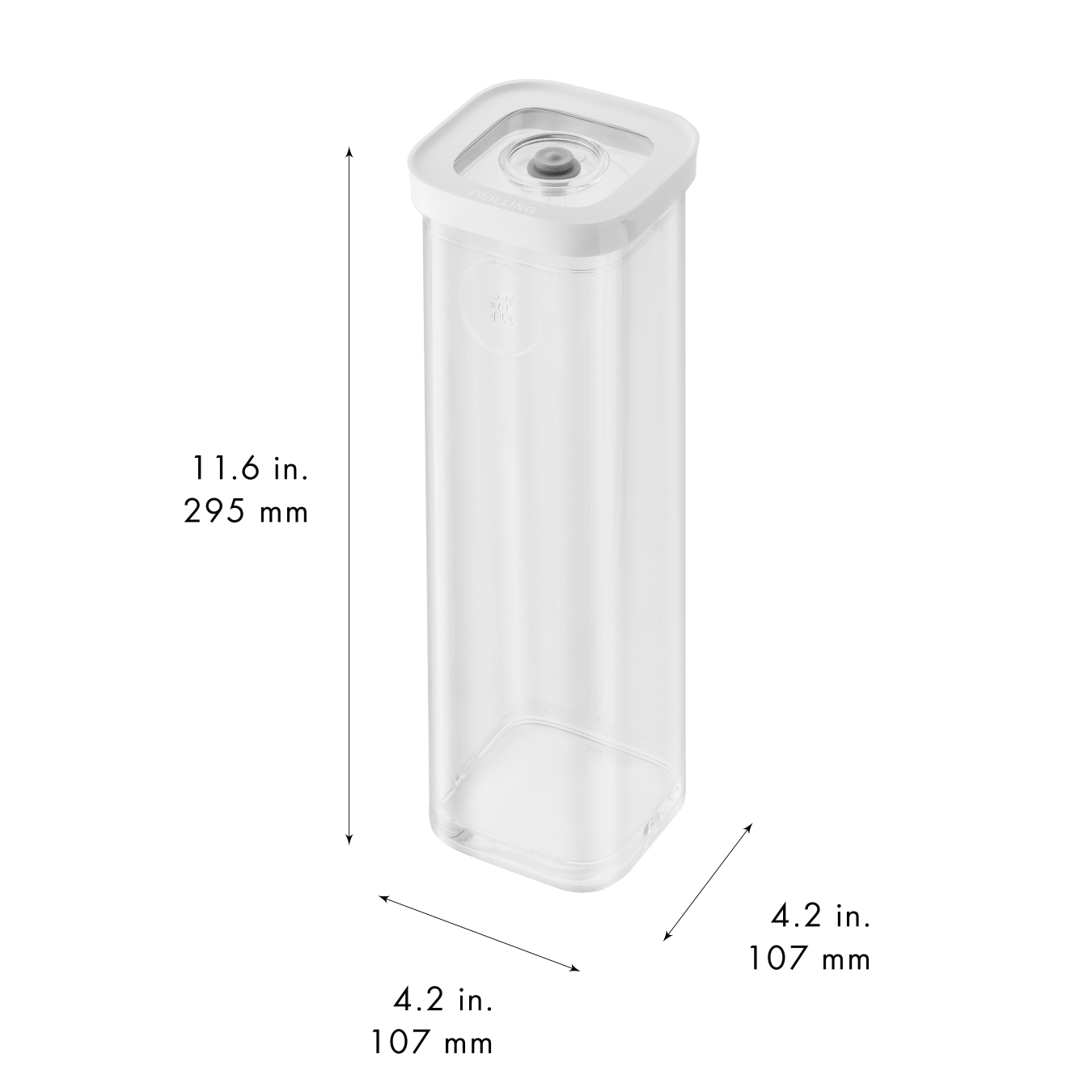 Контейнер пластиковый для вакуумного хранения 1,7 л Zwilling Cube прозрачный Zwilling DMH-1025125 - фото 2