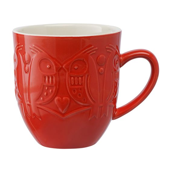 Набор кружек 2шт 500мл Birds of Paradise красный