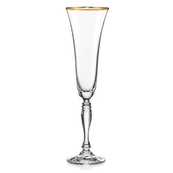 Набор бокалов для шампанского 6 шт. 180 мл Bohemia Crystal "Victoria" BOHEMIA Crystal CKH-40727/20787/180 CKH-40727/20787/180 - фото 1