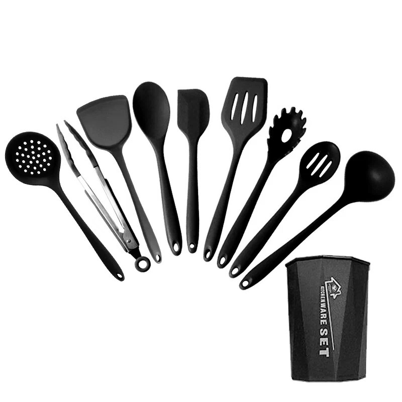 Набор кухонных принадлежностей 10 предметов Teco чёрный набор разделочных досок 29 х 19 см zeller серый и чёрный